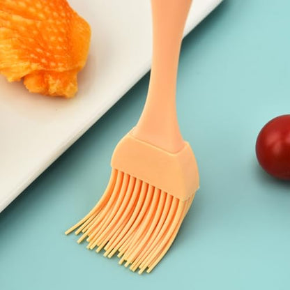 Silicone Oil Brush Barbecue Basting Brush Seasoning Sauce Cake Bread Butter Egg Heat Resistant Home Kitchen Baking Cooking Tools - color: Gray, size: Medium