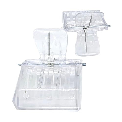 NIIIYTYB Bee Clip 2 Pcs Plastic Bee Queen Clips Transparent Plastic Cage Clips Bee Catchers Trap Box Essential Beekeepers Mark Tool for Rearing Safely Capture Store and Marking Queen Cage