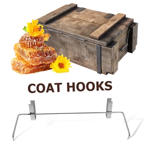 2pcs Stainless Steel Beehive Nest Frame Bracket Beekeeping Stand Bee Frame Perch Beekeeping Frame Frame Hanger Beehive Frame Holder Beehive Stand Rack Bee Frames Silver