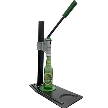 Manual Bottle Capper Tool Machine 26mm and 29mm Crown Capper,Heavy Duty Strong Metal Easy Action Bench Bottle Capper, Adjustable Height Beer Bottle Capping for Home Brewing Long pattern