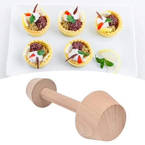Wooden Tart Tamper, Double Side Pie Pastry Dough Tamper Egg Tart Pan Baking Tool for DIY Cheesecakes Dessert Baking