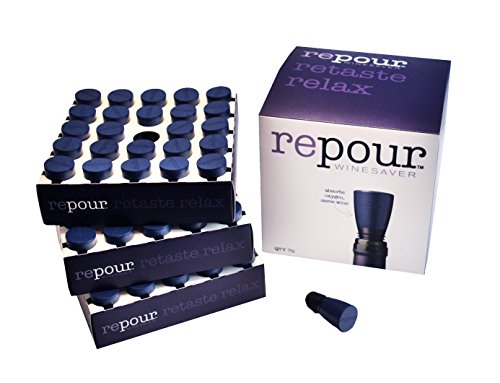 Repour Wine Saver and Stopper - Removes Oxygen, Preserving and Keeping Wine As Fresh As The Day The Bottle Was Opened (72-Pack) - color: Blue, size: 72-Pack