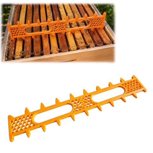 10/9 Frame Bee Hive Spacer Tool for Langstroth Beehives, Beekeeping Frame Spacing Tool for 10 Frame & 9 Frame Honey Supers, Hive Frame Alignment Guide (Orange) - color: Orange