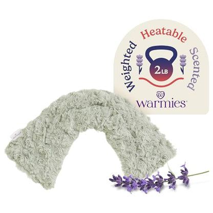 warmies Microwavable Neck & Shoulder Wrap - Heating & Cooling Plush Pad for Calming Relaxation - Weighted & Heated Neck Warmer with Scented Lavender - Microwave Heat Pad for Aches & Pain - Curly Sage - color: Curly Sage