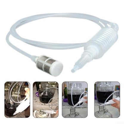 Auto Siphon for mini 14 Inch Home Brewing Kit For Wine Beer Making - Food Safe PP Transfer Pump With 6ft Silicone Tubing Small Batch
