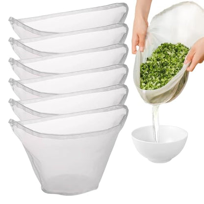 Soy Milk Bag, 2025 New Organic Unbleached Cotton Cheesecloth Bags or Food Strainer, Nut Milk Bag Reusable for Straining Oat Milk, Almond Milk, Cheese making, Juice Fine Mesh Cheese Cloth (6, Large) - size: Large