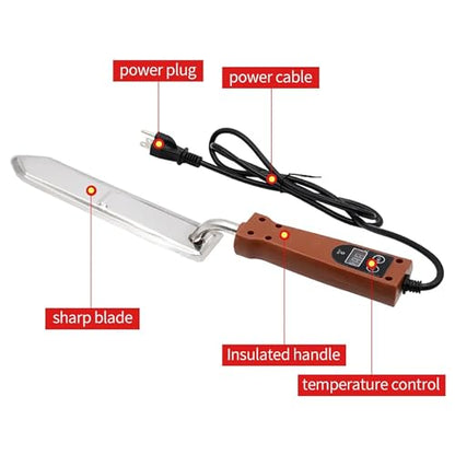 Electric Honey Uncapping Knife, Electric Heating Honey Scraper with Memory Function, 50-180℃ Temperature Control and Uncapping Fast, Durable Stainless Steel and Easy To Maintain, for Beekeeper