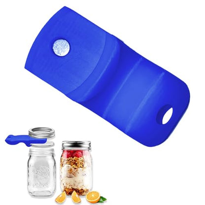 Mason Jar Opener Canning Tool,Canning Jar Opener, Releases Vacuum Seal on Wide Mouth and Regular Mouth Lids,Magnetic Jar Lid Lifter for Canning. Pickling and Home Food Storage (Dark Blue) - color: Dark Blue