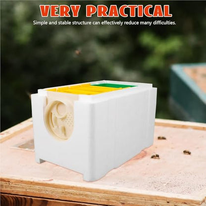 Nuc Box for Bees Multi-Grid Bee Feeding Box Portable Beekeeping Hive Easy Operation Bee Mating Box Pollination Kit Beekeeping Equipment Kit