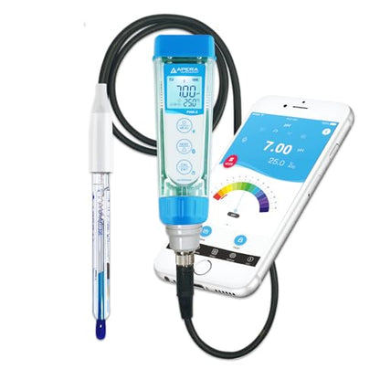 Apera Instruments PH60Z-VS Smart Handheld pH Meter Tester Kit with LabSen 855 ATC pH Electrode for Lab-Grade pH Measurement of Viscous Liquid Samples - style: Viscous Liquids