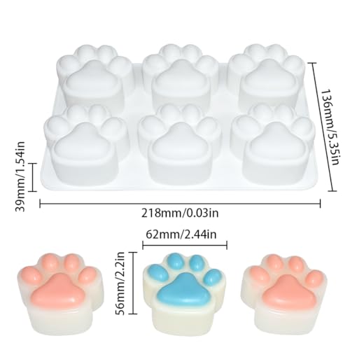 Silicone Chocolate Molds 3D Cat Paw, Non-Stick Silicone Mold for Creating Individual Portions Mousse Cake, Pastry, Chocolate, Ideal for Professional-Looking Dessert (E_ Cat Paw) - size: E_ Cat Paw