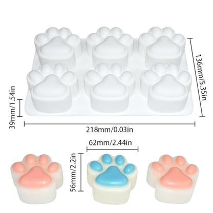 Silicone Chocolate Molds 3D Cat Paw, Non-Stick Silicone Mold for Creating Individual Portions Mousse Cake, Pastry, Chocolate, Ideal for Professional-Looking Dessert (E_ Cat Paw) - size: E_ Cat Paw
