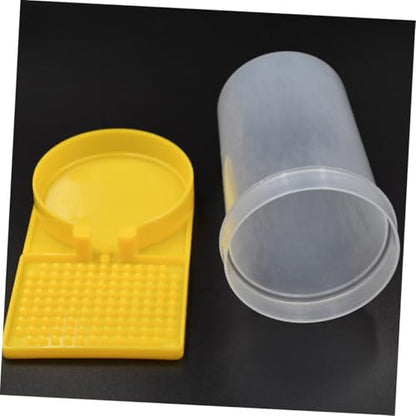 Mikikit Bee Feeder Station for Garden 4Pcs Beehive Water Feeding Cups Mesh Dish Reusable Beekeeping Supplies for Bees for Outdoor Feeding and Hydration