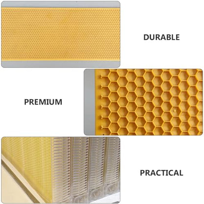 3pcs Plastic Comb Foundation Bee House Foundation Deep Hive Honeycomb Sheet Beekeeping Tool for Beekeepers Patio and Farm Use
