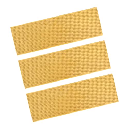 LIOOBO 3pcs Deep Honeycomb Beehive Foundation Durable Plastic Comb Foundation for Efficient Honey Production Easy to Use Beekeeping Supplies Orange