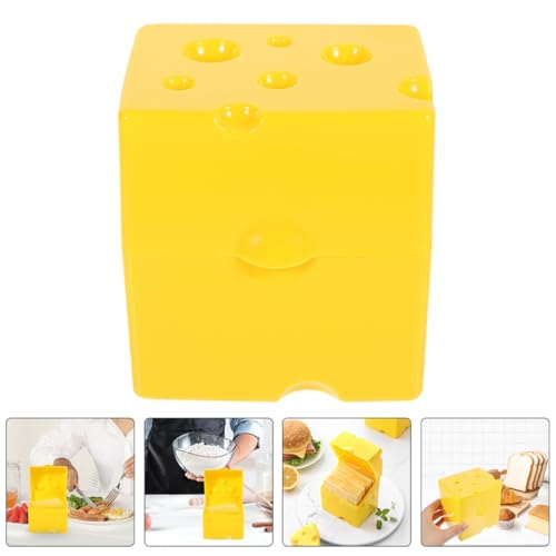 3pcs Airtight Cheese Storage Box with Flip Lid, Small Fridge Cheese Holder Containers for Kitchen Food Storage and Refrigerator Organization