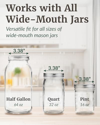 Elementi Fermentation Weight Set of 2 – Easy Grip Glass Weights for Fermenting, Perfect Pickling & Canning Weights for Wide Mouth Mason Jars, Durable Soda-Lime Glass for Sauerkraut, Kimchi & More - style: Set of 2 Weights
