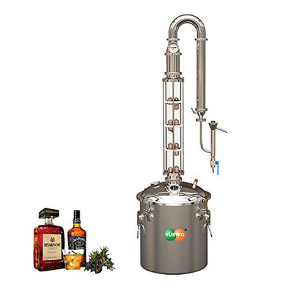 YUEWO Still 13.2Gal/50Litres Stainless Steel Wine Making Kit Water Distiller Home Brewing Kit for DIY Whisky Wine Brandy Gin Vodka - size: 13.2Gal/50Litres
