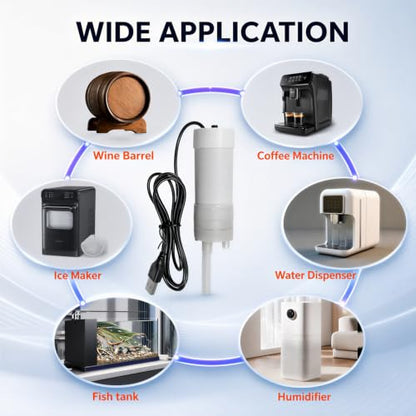 Portable Food Grade USB Electric Auto-Siphon self priming Pump for bottling Home Brew Wine,Beer,Beverages and Kombucha,DC 5v Mini water Transfer Pump Kit,2LPM No Mess Leak,6.5FT hose,Low Noise - color: White Top-Switch
