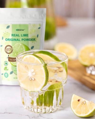 ORGFUN Original Lime Powder, Whole Lime Juice Freeze Dried Powder, Great for Cocktails, Drinks, Smoothies, and Cooking 7.06 Oz - color: Lime 7.06 Ounce