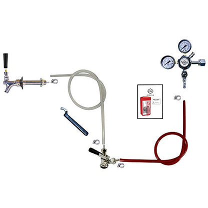 HomeBrewStuff Door Mount Kegerator Conversion Kit w/Standard Regulator, and Sanke Coupler 1CH-D-SR