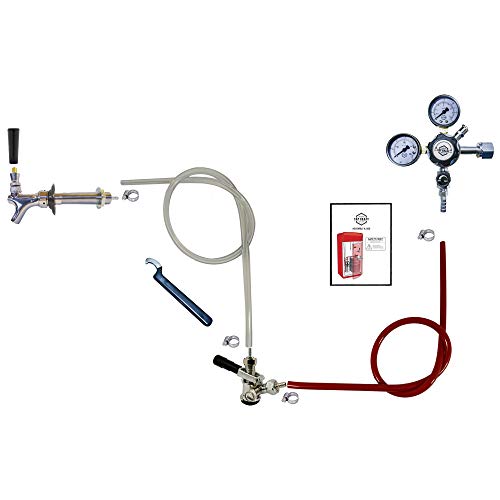 HomeBrewStuff Door Mount Kegerator Conversion Kit w/Standard Regulator, and Sanke Coupler 1CH-D-SR