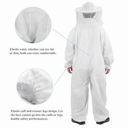 Professional Bee Suit for Men Women, Beekeeping Beekeeper Suit, Beekeeping Outfit Beekeeper Unisex Suits Full Body Beekeepers Suits Hat (L) - size: L