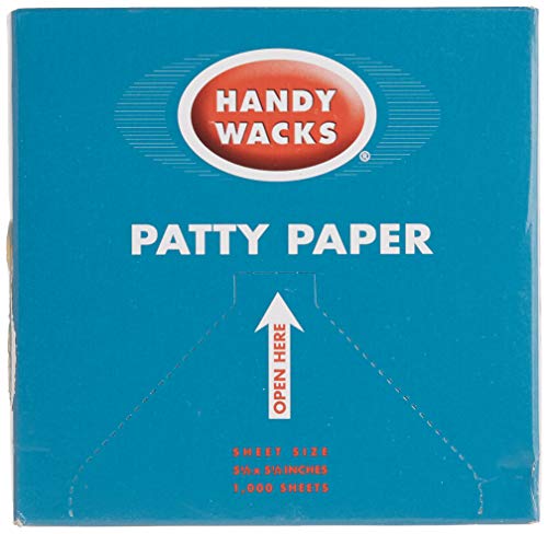 Pantryware Essentials CE Patty Paper 5 1000ct Ce Patty Paper 5-1000 Patty Paper (Pack of 1000), White