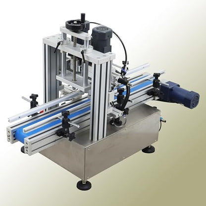 TECHTONGDA Automatic Bottle Capping Machine Electric Cap Sealer for Screw Caps with Belt Conveyor Bottle Height 2-7inch Bottle Diameter 1-4inch Cap Diameter 0.79-2.36inch Cap Diameter 0.79-2.36inch