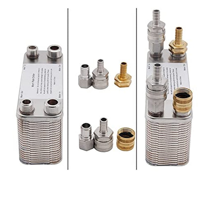 Homebrew Beer Wort Chiller 41 Plate Plate Heat Exchanger, Stainless Steel Heat Exchanger B3-14C for Floor Heating(Purple) - size: Purple