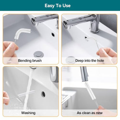 2-in-1 Drain Cleaning Kit-160 Inch Flexible Stainless Steel Drain Brush and 80 Inch Spring Drain Auger - style: 160 IN