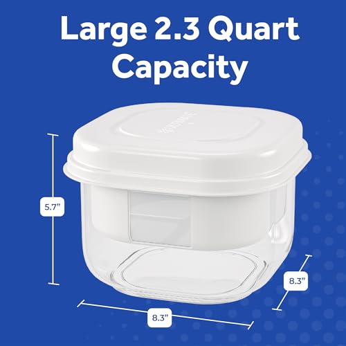 Ultimate Yogurt Strainer, Make Delicious, High Protein, Greek Yogurt, 70% Less Sugar & Lactose, Fine Mesh Nylon Greek Yogurt Maker, 100% BPA-Free & Dishwasher Safe with Large 2.3 Quart Capacity