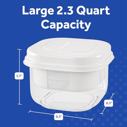 Ultimate Yogurt Strainer, Make Delicious, High Protein, Greek Yogurt, 70% Less Sugar & Lactose, Fine Mesh Nylon Greek Yogurt Maker, 100% BPA-Free & Dishwasher Safe with Large 2.3 Quart Capacity