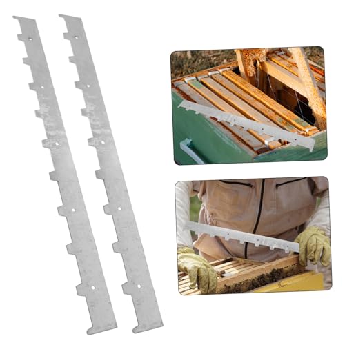 YARNOW 2pcs Beehive Frame Spacers Galvanized Honeycomb Dividers for Beekeeping Easy to Install Hive Tool to Prevent Movement and Shaking