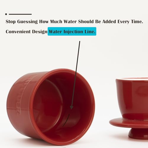 Ceramic Butter Crock, Airtight Butter Crock With Lid for Countertop, Round French Butter Keepers, Porcelain Butter Dish With Lid (Red) - size: Red