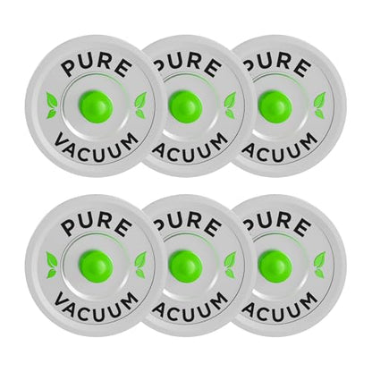 PURE MVP Premium Wide Mouth Mason Jar Vacuum Lids | Triple Thick Stainless Steel | Perfect for Juice, Smoothies to Extend Freshness 8x | Easy-Release Valve w/Leak Detection for Fermentation - color: Stainless Steel Vacuum Sealing Lids