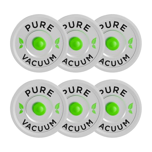 PURE MVP Premium Wide Mouth Mason Jar Vacuum Lids | Triple Thick Stainless Steel | Perfect for Juice, Smoothies to Extend Freshness 8x | Easy-Release Valve w/Leak Detection for Fermentation - color: Stainless Steel Vacuum Sealing Lids