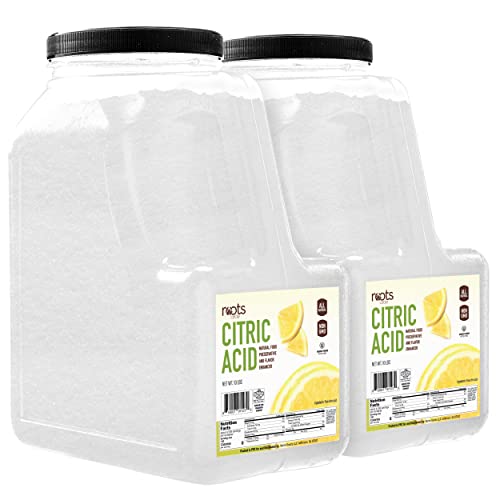 Roots Circle All-Natural Citric Acid | 2 Pack - 20 Pounds | Kosher for Passover | Food-Grade Flavor Enhancer, Household Cleaner & Preservative | for Skincare, Cooking, Baking, Bath Bombs - size: 20 Pound (Pack of 2)