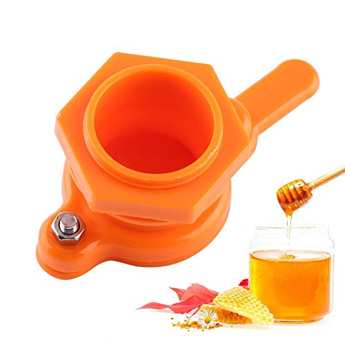 Plastic Honey Gate Valve Honey Extractor Honey Tap Beekeeping Bottling Beekeeper Equipment Gate Valve for Food and Honey White Orange (White)