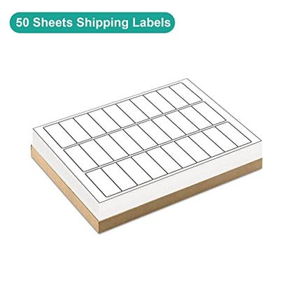 MFLABEL 1" x 2-5/8" Address Labels for Laser & Inkjet Printers 15,00 White Shipping Stickers(50Sheets,30/Sheet)+48 Free Fragile Stickers | Easy to Peel,Mailing Labels for Packages, Shipping - size: 1" x 2-5/8" (30-up), style: 50 Sheets
