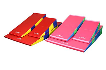 Tumbl Trak Folding Incline Mat - color: Primary Rainbow, size: 30 in x 68 in x 16 in
