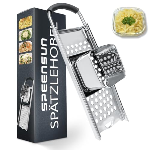 SPEENSUN Spaetzle Maker, Premium Grade Stainless Steel Spaetzle Press, Efficient Homemade Spaetzle and Knoepfle, Dishwasher Safe Spaetzle Noodle Maker with Comfort Handle for Pots Up to 30 CM - style: Spaetzle Maker