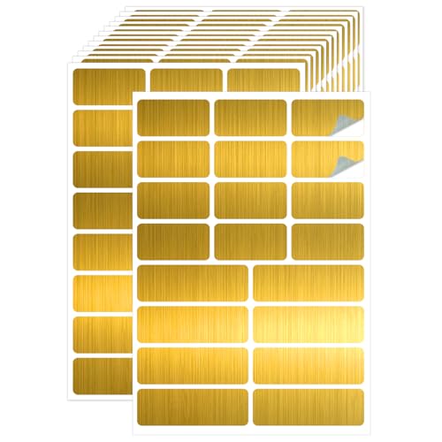 Gold Label Stickers Removable Writable Gift Labels, Matte-Self Adhesive Gold Labels Stickers for Essential Oil Bottle, Jars, Food Storage or Gift Decoration (2 Size, 300 Sheet) - color: Gold- a, size: 1 x 2 inches, 1 x 3 inches Set