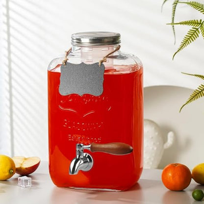 1 Pack Stainless Steel Spigot Long Wooden Handle Beverage Dispenser Spigot Replacement Metal Faucet for Glass Jar, Drink Dispenser by MUGLIO - color: Wooden Handle