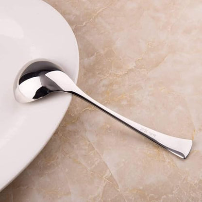 IMEEA 7.6-Inch Small Serving Ladle, 18/10 Stainless Steel Gravy Spoon for Sauce & Dressing - size: 1 x Soup Spoon