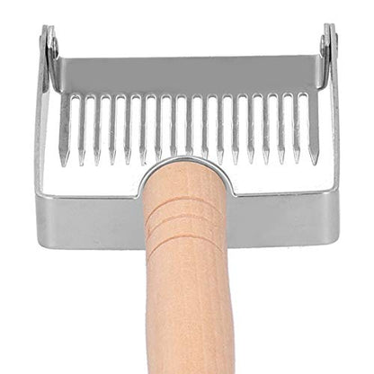Uncapping Fork, Honey Scraper, Thickened Wooden Handle, Beekeeping Equipment