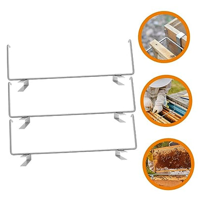 3pcs Stainless Steel Beehive Frame Holder Beekeeping Frame Holder Beehive Stand Beekeeping Supplies Tool Extension-Type