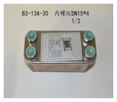 Female Thread Plate Wort Chiller Version Stainless Steel brazed Plate Heat Exchanger, Plate Oil Cooler, Heat Pump intercooler, Fluorine Water Exchange Water Heater(B3-13A-30-3.0) - color: B3-13a-30-3.0