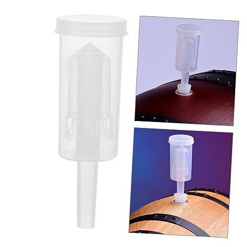 2Pcs Plastic One Way Brewed Wine Exhaust Valves Three Piece Check Valves for Wine Bottles Transparent Supplies for Home Brewing and Wine Preservation