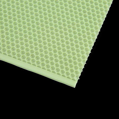 10 Pack Green Plastic Beehive Foundation Sheets - Beeswax Coated Honeycomb Base for Beekeeping Frames